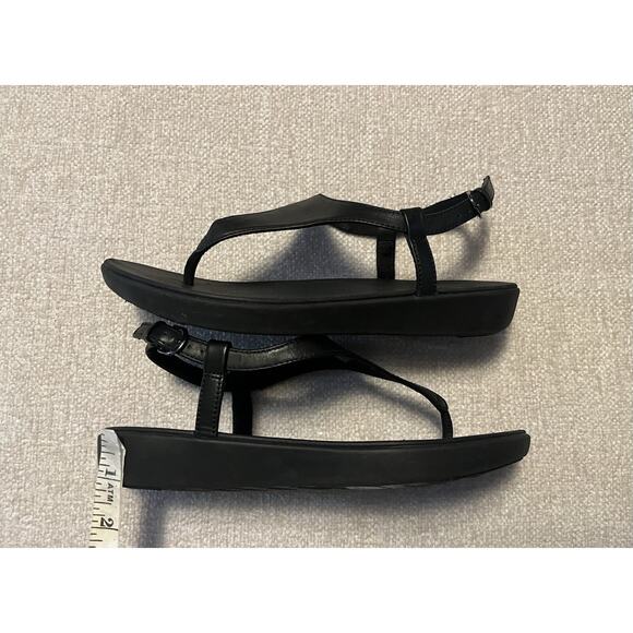Fitflop Lainey Slingback Thong Sandals Womens Size 7 Black Minimalist Comfort - Picture 8 of 10